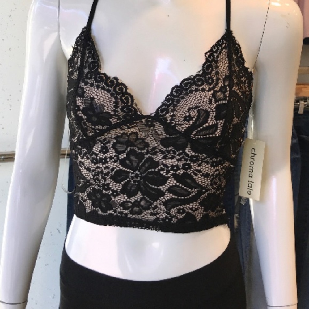 NWT SEXY BLACK TOP/BRALETTE